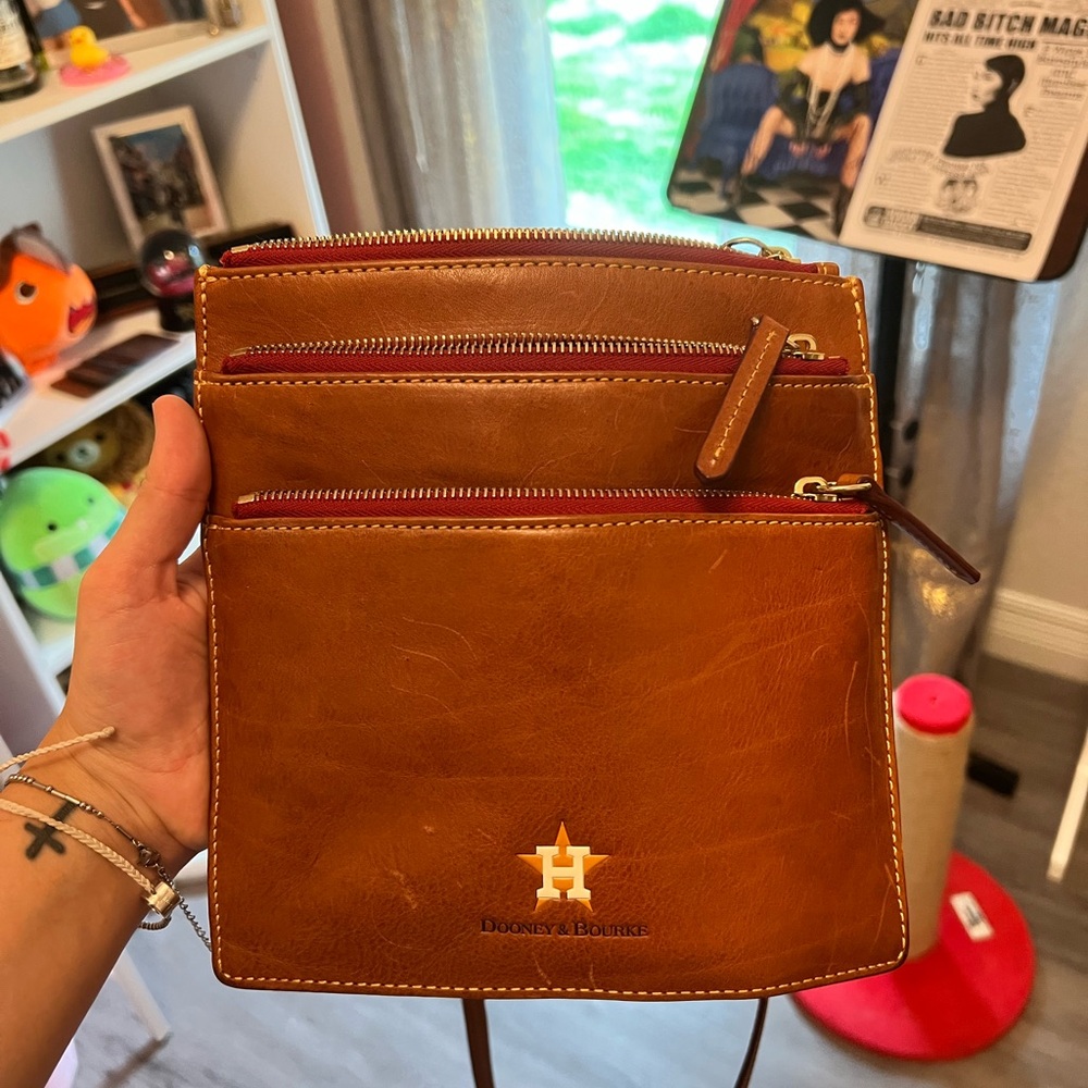 Dooney & Bourke Brown Leather Crossbody Bag